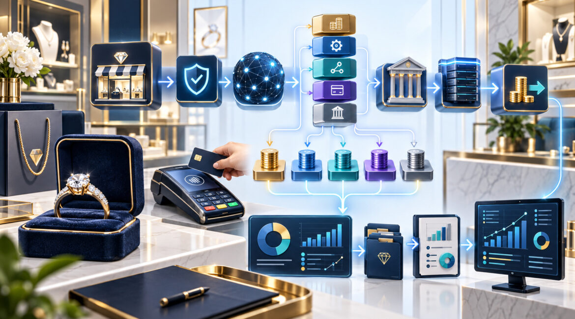 Large-ticket credit card processing for a high-value jewelry sale